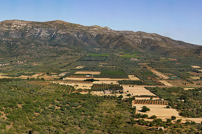 Panoràmica del paisatge que es contempla des de l'abric I d'Ermites.